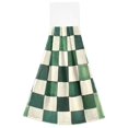 thumbnail image 7 of Yayeee Kitchen Hanging Hand Towels Set of 2 with Loop Bathroom Absorbent Tie Towel, Green and White Plaid Pattern, 7 of 7