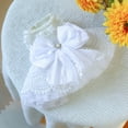 thumbnail image 5 of CBFFDC Spring And Summer Dog Apparel Princess Spring Summer Lace Pet Dress Breathable Snap Button Wedding Apparel with Pearl Design, 5 of 5