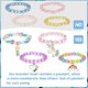 thumbnail image 3 of pulseras de unicornio coloridas para niñas, pulseras de unicornio arcoíris con cuentas para recuerdos de fiesta de cumpleaños., 3 of 5