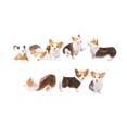 thumbnail image 4 of Conjunto de 8 figuras de resina de Corgi, estatuas de perros, esculturas de Corgi, decoraciones de animales para escritorio, sala de estar y, 4 of 8
