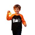 thumbnail image 4 of WAYUTE Halloween Toddler Kids Boys Raglan Long Sleeve Ghost Print Lightweight Tunic Shirt for Holiday Party Soft Top Casual School,Orange,Size 11-12 Y, 4 of 4