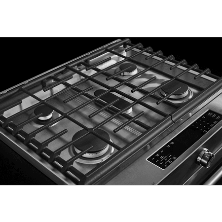 KitchenAid - 6.5 Cu. Ft. Self-Cleaning Slide-In Gas Convection Range - Stainless steel