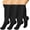 Black, variant on 3 Pairs Copper Compression Socks for Plus Size Women & Men Circulation 20-30 mmHg Knee High- Better Blood Flow, Swelling, Best Support for Medical, Running, Nursing