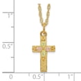 thumbnail image 3 of Auriga 10K Tri-Color Gold Cross Necklace for Women 18", 3 of 6