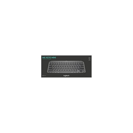 Logitech - MX Keys Mini TKL Wireless Bluetooth Scissor Keyboard with Backlit Keys - Black