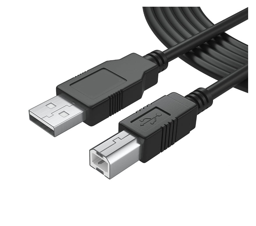 15ft USB 2.0 Extension & 10ft A Male/B Male Cable for Epson WorkForce WF-3640 Printer 