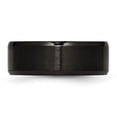 thumbnail image 3 of Chisel Stainless Steel Polished Brushed Center Black IP-plated 8mm Beveled Edge Band, 3 of 7