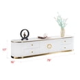 thumbnail image 5 of White Sintered Stone TV Stand, Media Console Television Table for Living Room and Bedroom, 5 of 5