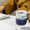 thumbnail image 5 of DOWAN 18Oz Large Coffee Mug Set of 2, Ceramic Mug with Word “Grateful” &”Blessed” Words, Thank You Gift, Fall Mug Pumpkin, Big Tea Cups with Free Sponge, Blue, 5 of 7
