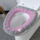 thumbnail image 4 of Asiento de inodoro para decoración del hogar, grueso y con asa, para invierno, lavable, de punto, para baño, 4 of 7