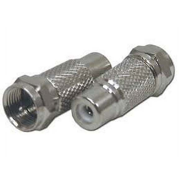 Philmore FC63B F-Male to RCA-Female Nickel Plated Adapter (2 pack) - FC63B