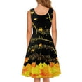 thumbnail image 3 of FKELYI Music Fall Sleeveless Dresses Size M Comfy Sleeveless Midi Dress Loose Thanksgiving Maple Leaves Tank Dresses for Women, 3 of 4