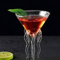 thumbnail image 4 of WEGFTDUOP 130ml Clear Jellyfish Cocktail Glass Cup for Bar KTV Party Whiskey Wine Champagne Reusable Lead-Free Glassware Kitchen Utensils, 4 of 9