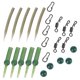 thumbnail image 4 of Conector de caja antienredos con cuenta, eslabón giratorio de liberación rápida verde para pesca de carpas, 4 of 8