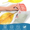 thumbnail image 3 of Yayeee Kitchen Curtains Tier Pair Light Filtering 27"x24" Rod Pocket Short Cafe Window Panel, Pink Colorful Leaves, 3 of 7