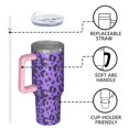 thumbnail image 4 of Leopard Print 40oz Tumbler– Stainless Steel Insulated Tumbler with Handle and Straw, Large Capacity Travel Cup for Hot & Cold Drinks, 4 of 6