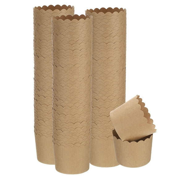 150Pcs Paper Baking Cups 6oz Brown Kraft Paper Muffins Liners Cupcake Bulk Wrappers