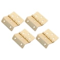 thumbnail image 2 of ColoMX 4 bisagras de metal duraderas, bisagras vintage de triple pliegue, bisagras retro para puertas, bisagras de madera para cofres, herrajes de cierre de gabinetes, bisagras para gabinetes., 2 of 7