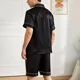 thumbnail image 2 of Conjunto de pijama de manga corta para hombre, camisa con botones y pantalones cortos, ropa de dormir para el hogar, Verano, 2 of 5