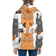 thumbnail image 4 of Kll Unisex Kids Boys Girls Hooded Pocket Pullover Hoodies-Funny Cats, 4 of 9