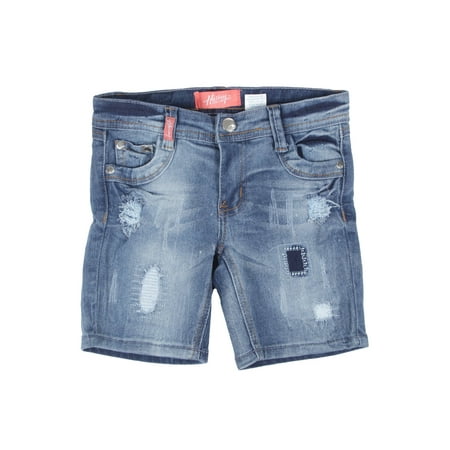 8H057(B) - Girls Stretch 5 Pockets Ripped Premium Bermuda Shorts