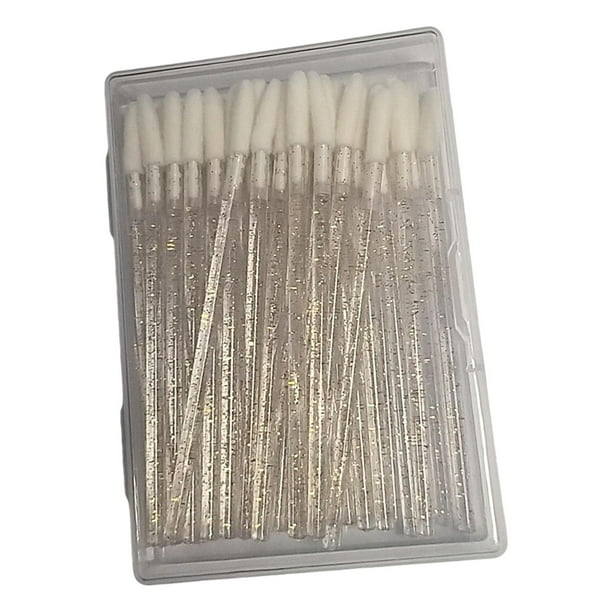 Pinceles de bios de nailon oblicuos Colcomx Pinceles de labios con contenedor oro
