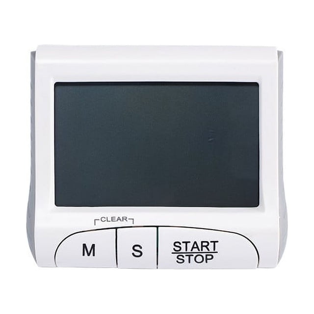 Large Display Kitchen Timer, Bold Digits, Loud Alarm, Magnetic Kickstand - White