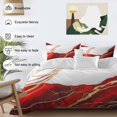 thumbnail image 4 of Red Marble Bedding 3 Piece Duvet Cover Set Queen Size, Modern Ink Painting Art Abstract Soft Microfiber Comforter Cover with Zipper Closure & Pillowcases, Wrinkle & FadeResistant Quilt Cover, 4 of 9