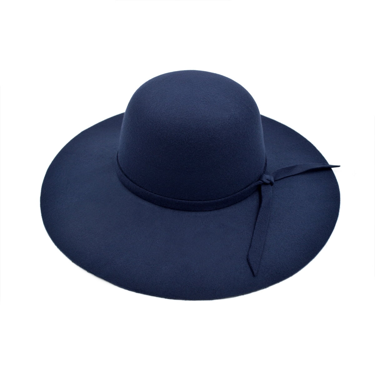 Navy felt cheap floppy hat