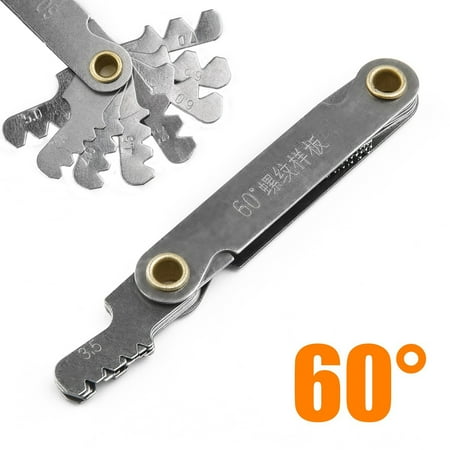 

Thread Pitch Cutting Gauge Tool Set 55 and 60° Inch and Metric 0.5-7.0 Metric System 60 Degrees 20Pc