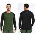 thumbnail image 4 of Diufon Mens Long Sleeve Shirts Casual Soft Athletic Tee Shirt Lightweight Color Block Crewneck Tops, 4 of 8