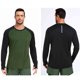 thumbnail image 4 of Blusas y camisas de manga larga con cuello redondo para hombre, estilo casual, de moda, de color liso, deportivas, con empalme de aberturas para los dedos, blusa de manga larga con cuello redondo, blu, 4 of 8