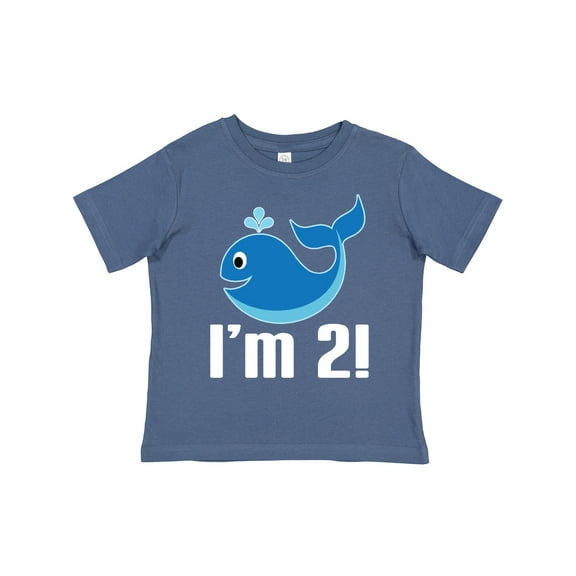 Inktastic 2nd Birthday Whale 2 Year Old Boy Boys Toddler T-Shirt