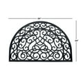 thumbnail image 4 of RugSmith Black Moulded Vines Half-round Rubber Doormat, 24"x36", 4 of 5
