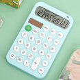 thumbnail image 4 of Desktop Calculator Solar Powered Battery Operated 12 Digits Round Buttons Large LCD Display Finance Student Calculator Office Supplies, 4 of 8
