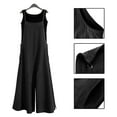 thumbnail image 3 of Aayomet Womens Rompers And Jumpsuits Womens Loose Sleeveless Jumpsuits Adjustable Spaghetti Strap Stretchy Long Pant Romper,Black 5XL, 3 of 4