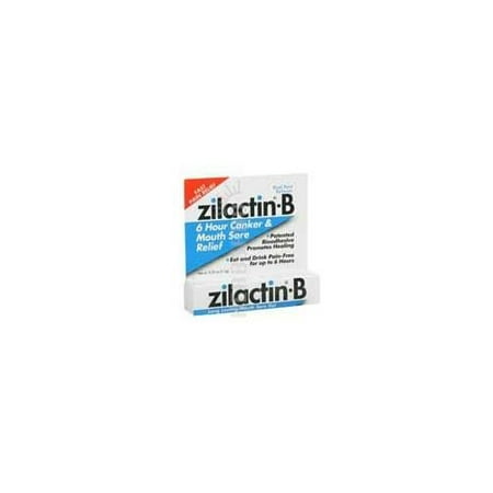 2 Pack - Zilactin-B Oral Pain Reliever, Long Lasting Mouth Sore Gel 0.25oz