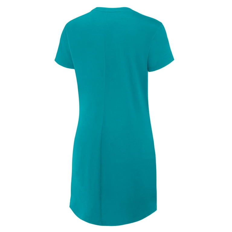 Women's Fanatics Aqua Miami Dolphins Ruched Drape T-Shirt Dress -  Walmart.com