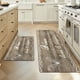 thumbnail image 1 of MeyJey Juego de 2 Tapetes de Cocina Estilo Rústico, Antideslizantes, Antifatiga, Impermeables, Acolchadas para Cocina, Comedor y Lavandería, 18"x30"+18"x48" Marrón, 1 of 1