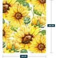 thumbnail image 4 of Sunflower Throw Blanket 50x60 Spring Summer Floral Blanket Throw Blanket for Couch Sofa Bed Soft Cozy Fuzzy Fleece Blankets Home Living Room Decoration Print Blanket 50 by 60, 4 of 6
