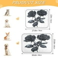 thumbnail image 3 of Pet Cooling Pad Foldable Self Cooling Mat Breathable Pet Cushion Sleep Pad for Dogs and Cats Two Black Roses S, 3 of 9