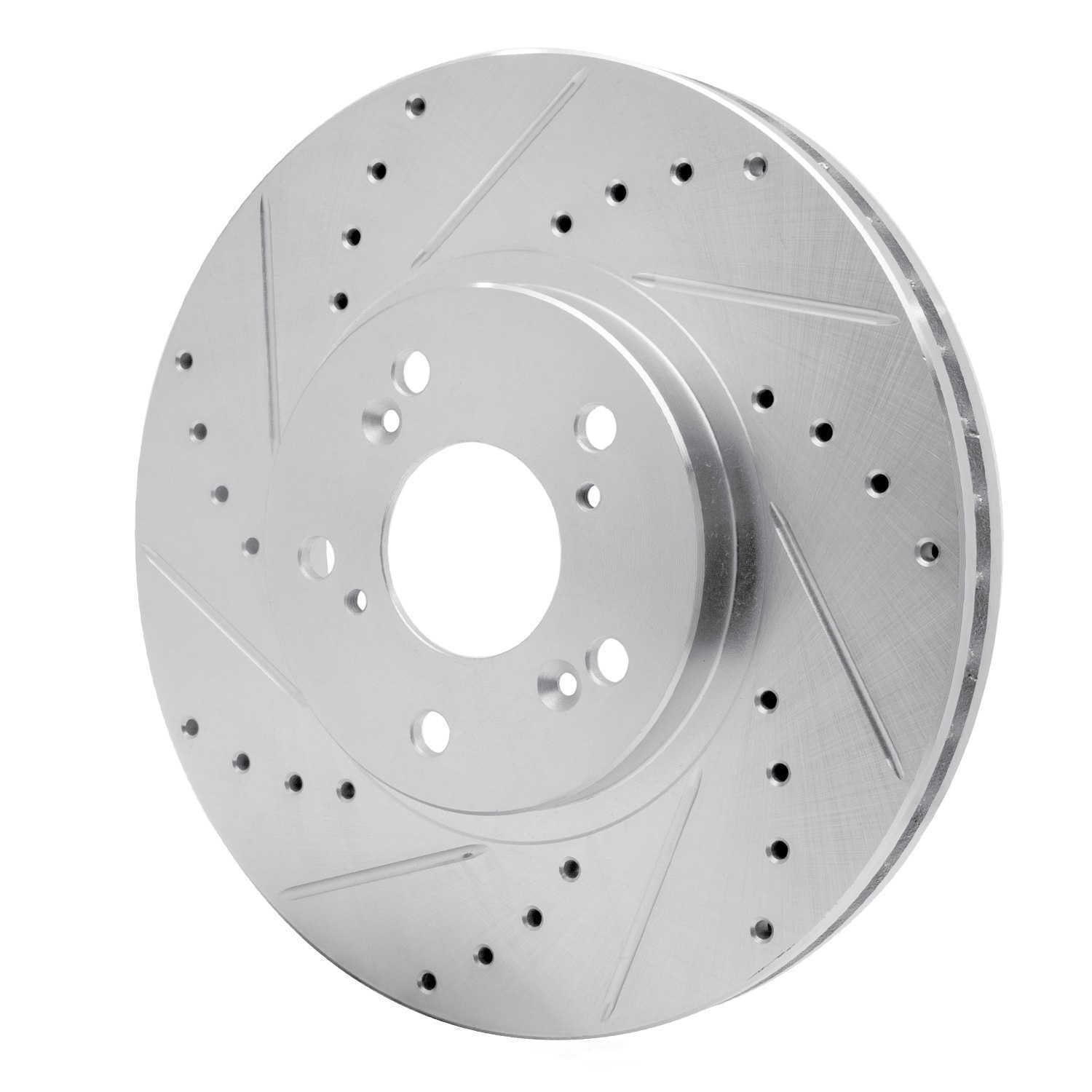 Dynamic Friction Company 631-59043L DFC Brake Rotor - Drilled And Slotted - Silver