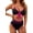 Rose, variant on Womens High Waisted Bikini Set Tie Knot High Rise Two Piece Swimsuits Bathing Suits