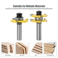 thumbnail image 4 of 2-Piece Router Bit Set High-Quality Carpenter Tool Kit, 4 of 7