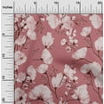 thumbnail image 1 of oneOone Cotton Silk Dark Peach Fabric Florals Sewing Craft Projects Fabric Prints By Yard 42 Inch Wide, 1 of 1