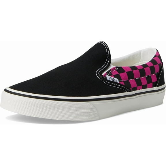 VANS U CLASSIC SLIP-ON UNISEX SNEAKERS - PINK - Pop Check Raspberry Rose / Men 6 / Women 7.5 / Medium
