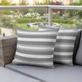 thumbnail image 4 of 2 Pack Outdoor Waterproof Throw Pillow Covers,Abstract Gradient Stripes Decorative Square Pillow Case Patio Pillowcases for Chair Couch Sofa 16x16in, 4 of 9