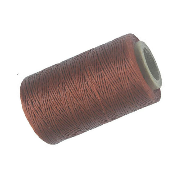 Waxed Thread for Leather Sewing - 284 Yards 150d 1mm Brown Thread