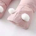 thumbnail image 5 of Mercatoo Baby Snowsuit Fall Rompe1 Fleece Long Sleeve Footed Winter Puffer Suit Cartoo1 Cute Gloves Warm Newborn 2 Piece Outfit, 5 of 8