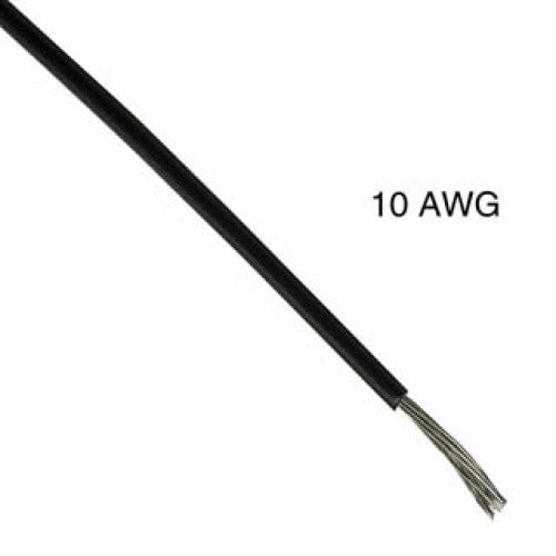 T0819-21-01 - WIRE STRANDED 10AWG 100FT BLACK TEW PVC FT1 600V 15C